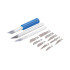 Scalpels Précis - Lot de 16 - Idéal pour Découpe Précise et Détails Fins - Silverline
