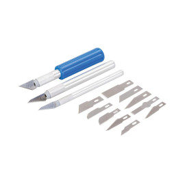 Scalpels Précis - Lot de 16 - Idéal pour Découpe Précise et Détails Fins - Silverline
