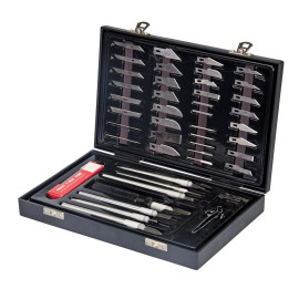 Scalpels Précis - Lot de 51 Pièces - Idéal pour Découpe Précise et Détails Fins - Silverline
