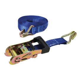 Sangle d'Arrimage avec Crochet en J 6 m x 38 mm - Testée à 750 kg, Résistante jusqu'à 1500 kg - Silverline
