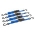 Sangles d'Arrimage à Cliquet 4 m x 25 mm - Lot de 4 - Rupture à 700 kg - Sécurisez Vos Charges - Silverline