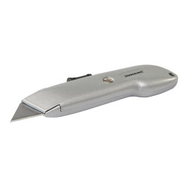 Cutter à Lame Auto-Rétractable 140 mm – Précision et Sécurité – Outil Idéal pour Découpe - Silverline
