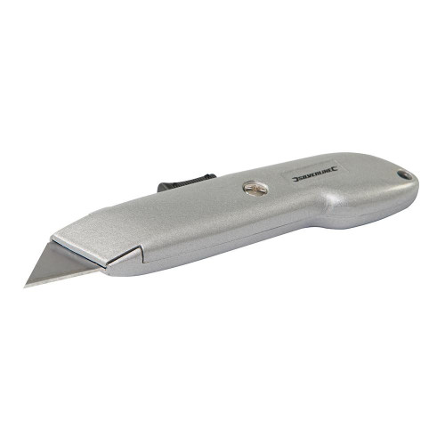 Cutter à Lame Auto-Rétractable 140 mm – Précision et Sécurité – Outil Idéal pour Découpe - Silverline
