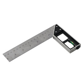 Équerre de Menuisier avec Niveau à Bulle Intégré 150 mm - Précision et Facilité d'Utilisation - Silverline
