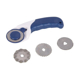 Cutter Rotatif 3-en-1 Lames de Ø 45 mm – Précision et Polyvalence – Idéal pour Loisirs Créatifs - Silverline