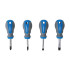 Tournevis Courts - Lot de 4 - Précision et Confort d'Utilisation - Silverline