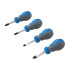 Tournevis Courts - Lot de 4 - Précision et Confort d'Utilisation - Silverline