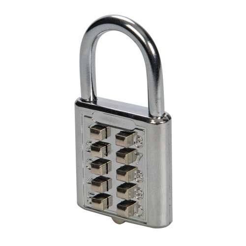 Cadenas à Combinaison 10 Chiffres 38 mm – Sécurisé et Pratique pour Vos Effets Personnels - Silverline