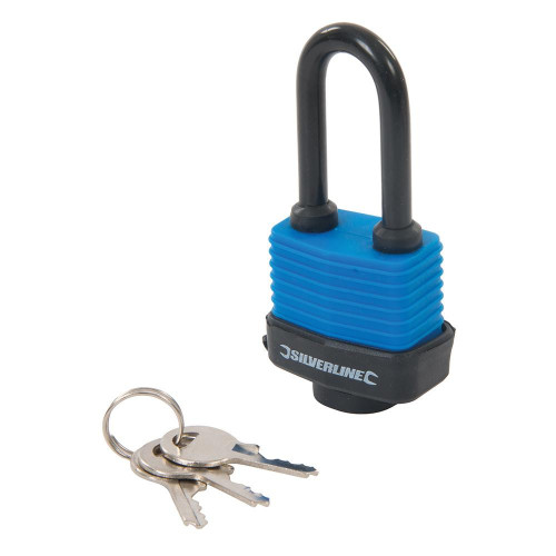 Cadenas à Anse Longue Résistant aux Intempéries 48 mm - Sécurisez Vos Biens à l'Extérieur - Silverline
