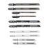 Lames de Scie Sauteuse Bois et Métal - Lot de 10 - Précision et Polyvalence pour Découpe - Silverline