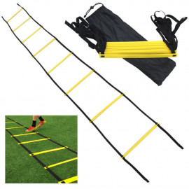 Rhythm/speed ladder 6 metres 12 adjustable sections x l. 42 cm x thickness 0.5 mm - D-Work