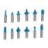 Fraises de Défonceuse TCT 12 mm - Lot de 12 Pièces - Précision et Finition Parfaite - Silverline