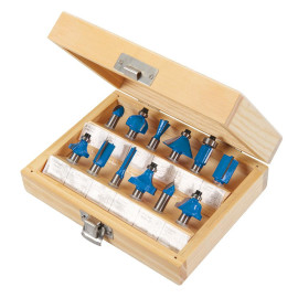 Fraises de Défonceuse TCT 8 mm – Lot de 12 – Précision et Performance Optimale - Silverline
