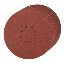 Disques Auto-Agrippants Perforés 225 mm – Lot de 10, Grain 60 – Idéal pour Ponçage Efficace - Silverline
