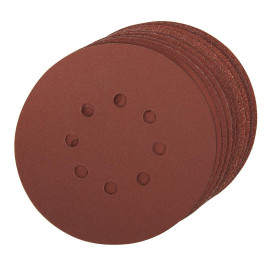 Lot de 10 Disques Auto-Agrippants Perforés 150 mm – Grains Assortis 4 x 60, 2 x 80, 120 et 240 - Silverline