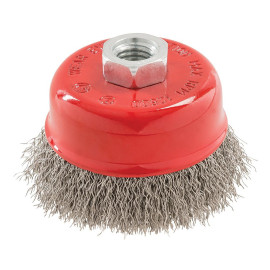 Brosse Boisseau à Fils d'Acier Inoxydable 75 mm – Nettoyage Efficace et Durable - Silverline