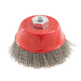 Brosse Boisseau à Fils d'Acier Inoxydable 100 mm - Résistante et Efficace pour Nettoyage - Silverline