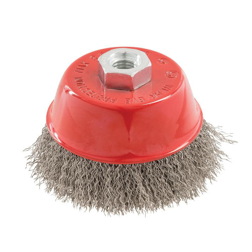 Brosse Boisseau à Fils d'Acier Inoxydable 100 mm - Résistante et Efficace pour Nettoyage - Silverline