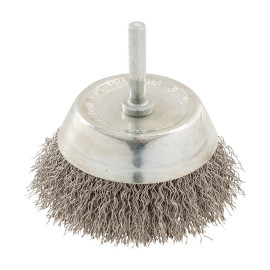 Brosse Boisseau Rotative en Acier Inoxydable 75 mm - Nettoyage Efficace et Durable - Silverline