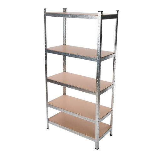 Système d'Étagères sans Vis 5 Niveaux – Pratique et Robuste pour Rangement Optimal - Silverline