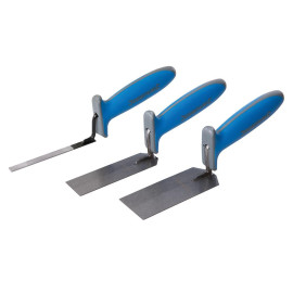 Truelles à Lisser à Poignée Caoutchoutée - Lot de 3 - Outils Pratiques pour Finitions Parfaites - Silverline