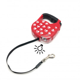 Automatic lead with integrated light, L. 5 Metres with quick snap hook for dogs up to 20 kg - 996160 - Beast