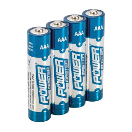 Piles Alcalines Super LR03 AAA – Lot de 4 Pcs – Énergie Fiable et Durable - Powermaster