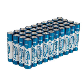 Piles Alcalines Super LR03 AAA – Lot de 40 Pcs – Énergie Fiable et Durable - Powermaster
