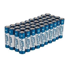 Piles Alcalines Super LR6 AA - Lot de 40 Pcs - Énergie Fiable et Durable - Powermaster