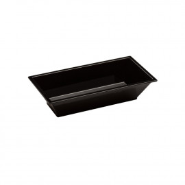 25 2.5 cl rectangular trays, 87 x 43 x Ht. 20 mm, reusable, recyclable 100% French - Black - D-Work