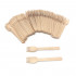 100 disposable wooden forks 27 x L. 155 mm, recyclable, biodegradable 100% Ecological - 997072 - Beast