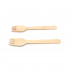 100 tenedores de madera desechables 27 x L. 155 mm, reciclables, biodegradables 100% Ecológicos - 997072 - Beast