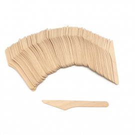 100 coltelli monouso in legno 24 x L. 165 mm, riciclabili, biodegradabili 100% ecologici - 997071 - Beast