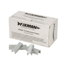 Agrafes Galvanisées Type 10J - Lot de 5000 pcs, 11,2 x 10 x 1,17 mm - Idéal pour Bricolage - Fixman