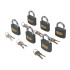 Cadenas Interchangeables 50 mm - Lot de 6 - Sécurisez Vos Effets Personnels - Silverline
