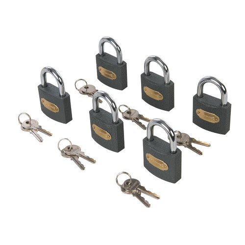 Cadenas Interchangeables 50 mm - Lot de 6 - Sécurisez Vos Effets Personnels - Silverline