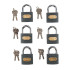 Cadenas Interchangeables 50 mm - Lot de 6 - Sécurisez Vos Effets Personnels - Silverline