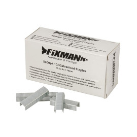 Agrafes Galvanisées Type 10J - Lot de 5000 pcs - 11,2 x 8 x 1,17 mm, Résistantes et Durables - Fixman
