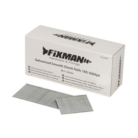 Clous Galvanisés Lisses Calibre 18 - 5000 pcs 38 x 1,25 mm - Résistants et Pratiques pour Bâtiment - Fixman