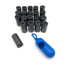 Housse avec attache ceinture + 300 sacs à excréments 29 x 22,5 cm 12 microns en rouleaux de 15 sacs - Animood