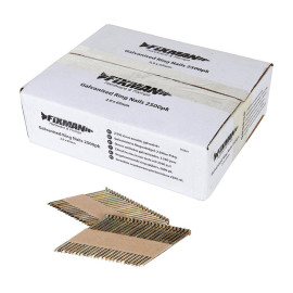 Clous Annelés Galvanisés 2,9 x 65 mm – Lot de 2500 – Résistants à la Corrosion, Idéal pour Bâtiment - Fixman