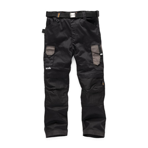 Pantalon de Travail Noir Pro Flex Taille 38 R - Confort Optimal - Idéal pour les Professionnels - Scruffs