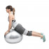 Shatter-proof gymnastic/fitness ball D. 65 cm in PVC (Grey) + inflation pump - D-Work