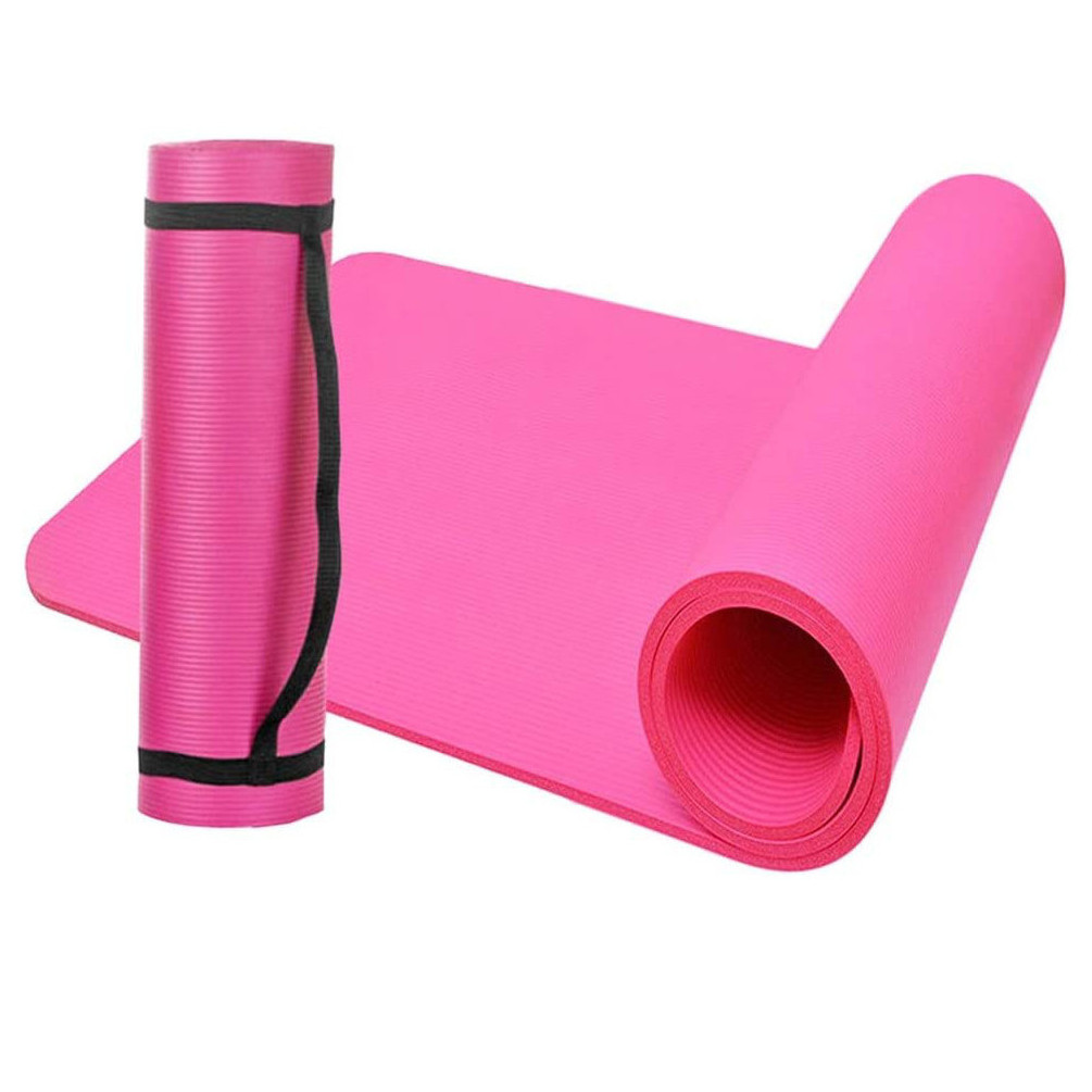 Tapis de sol,Tapis de gymnastique épais antidérapant, 183x60cm, 10 20mm,  imprimé, pour Yoga, Fitness, - Type Track 15mm Pink - Cdiscount Sport