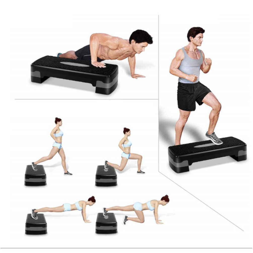 D-Work Stepper Fitness/aérobic 78 x 30 cm à 3 Niveaux réglables Ht 10 15 ou 20 cm spécial Cardio Training 