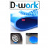 Anti-shattering 2-sided gymnastic/fitness balance cushion D. 33 cm in PVC (Blue) + inflation pump - D-Work