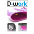 Cojín de equilibrio de gimnasia/fitness antirrotura de 2 caras D. 33 cm en PVC (Rosa) + bomba de inflado - D-Work