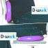 Coussin d'équilibre de gymnastique/ fitness anti-éclatement D. 33 cm en PVC (Violet) + pompe de gonflage - D-Work