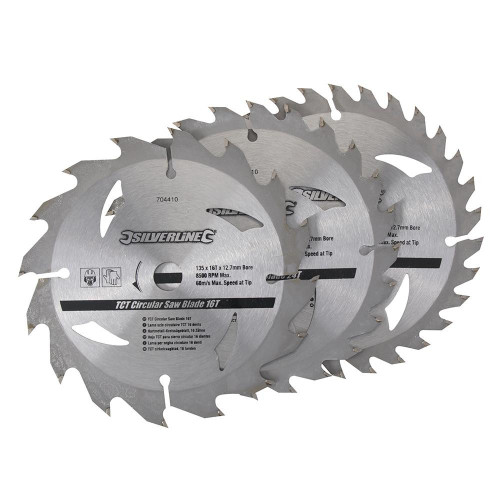 Lames TCT pour Scie Circulaire - 16, 24 et 30 Dents - Précision et Performance - Silverline