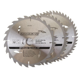 Lames TCT pour Scie Circulaire 210 mm - 24, 40 et 48 Dents - Précision et Durabilité - Silverline